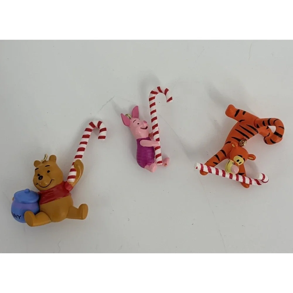 Hallmark Winnie the Pooh Collection Candy Cane Trio Miniature Keepsake Ornament